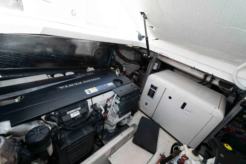 Slide: The Image of Engine room of 2008 Cruisers Yachts 460 Express with Volvo Penta engine. - 23