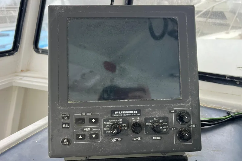 Slide: The Image of Vintage Furuno FCV-1100L sonar display on 1985 Young Brothers 40 boat. - 8