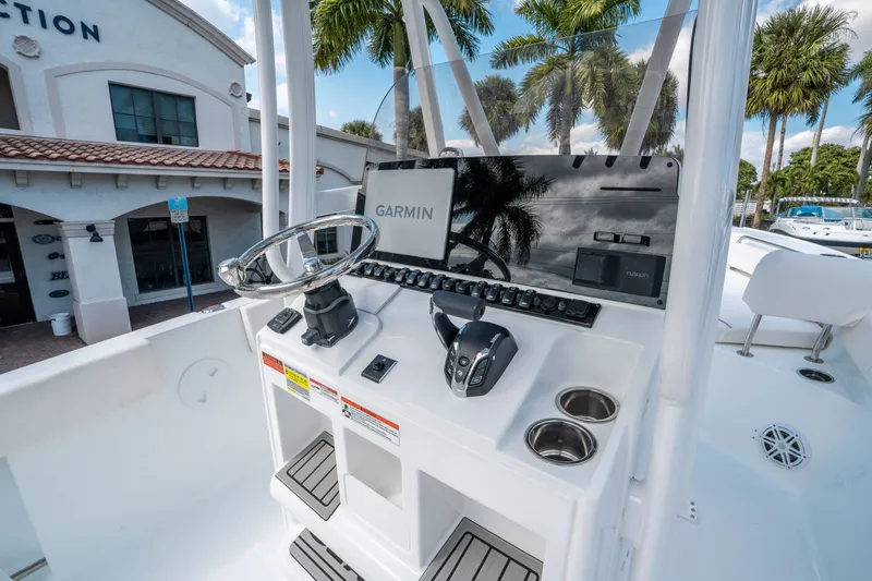Slide: The Image of Sea Hunt Ultra 234 boat console, 2026 model. - 14