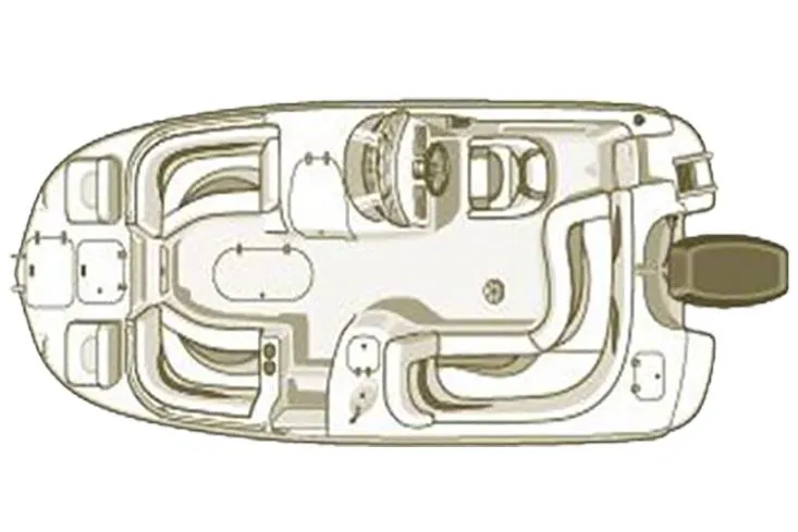 Slide: The Image of Starcraft Coastal 2009 OB 2016 boat layout, top view. - 1