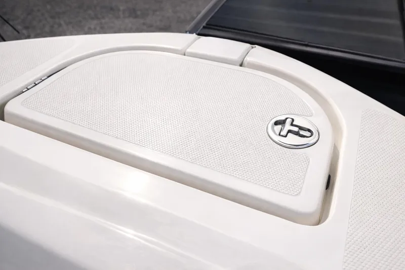 Slide: The Image of 2008 Hydra-Sports Vector 2900 CC boat deck with textured surface and logo detail. - 24