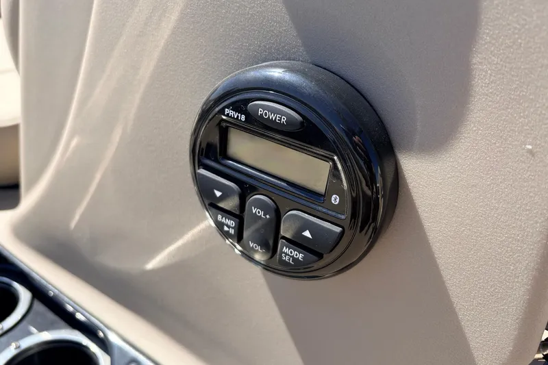 Slide: The Image of Control panel on 2021 Sun Tracker Bass Buggy 16 XL boat dashboard. - 23