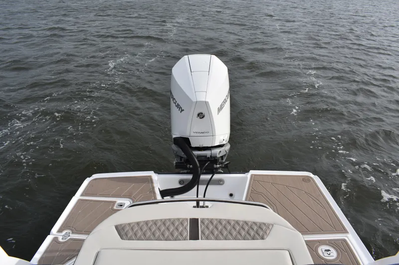 Slide: The Image of 2024 Monterey 255SS Super Sport boat with Mercury outboard engine on water. - 24