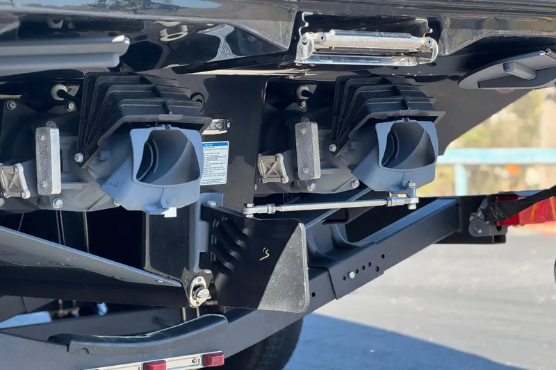 Slide: The Image of 2023 Yamaha Boats 222XD jet propulsion system close-up. - 8