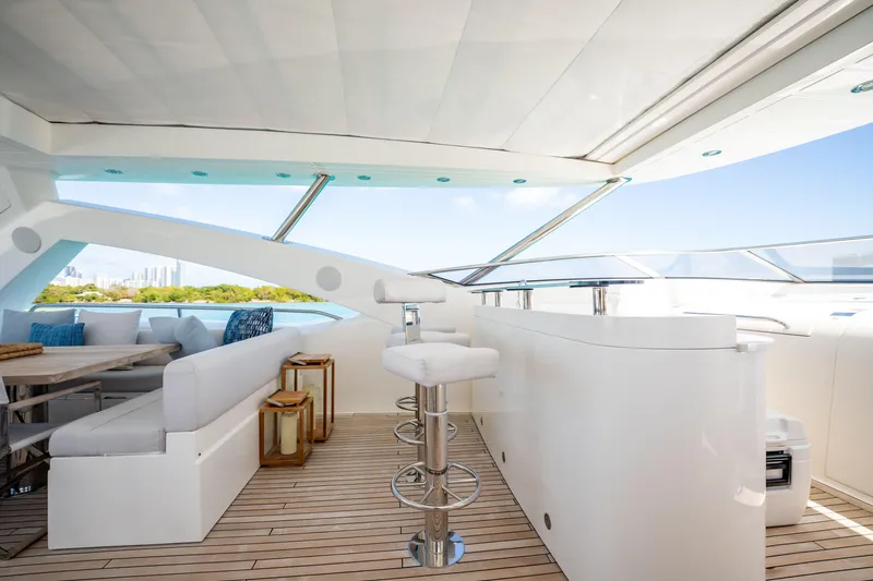 Slide: The Image of Luxurious Sunseeker 34 Metre Yacht 2011 interior with elegant seating and bar area. - 21
