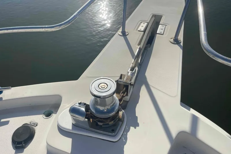 Slide: The Image of Dashboard of 1987 Chris-Craft 426 Catalina with Garmin GPS and radio equipment. - 29