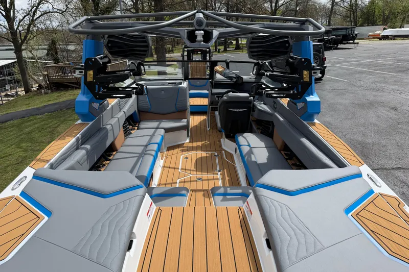 Slide: The Image of 2026 Nautique Super Air Nautique G25 interior with luxurious seating and advanced features. - 15