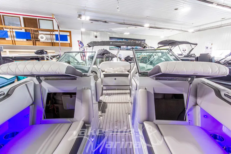 Slide: The Image of 2017 Crownline Eclipse E1 XS boat interior with luxurious seating and modern design. - 30