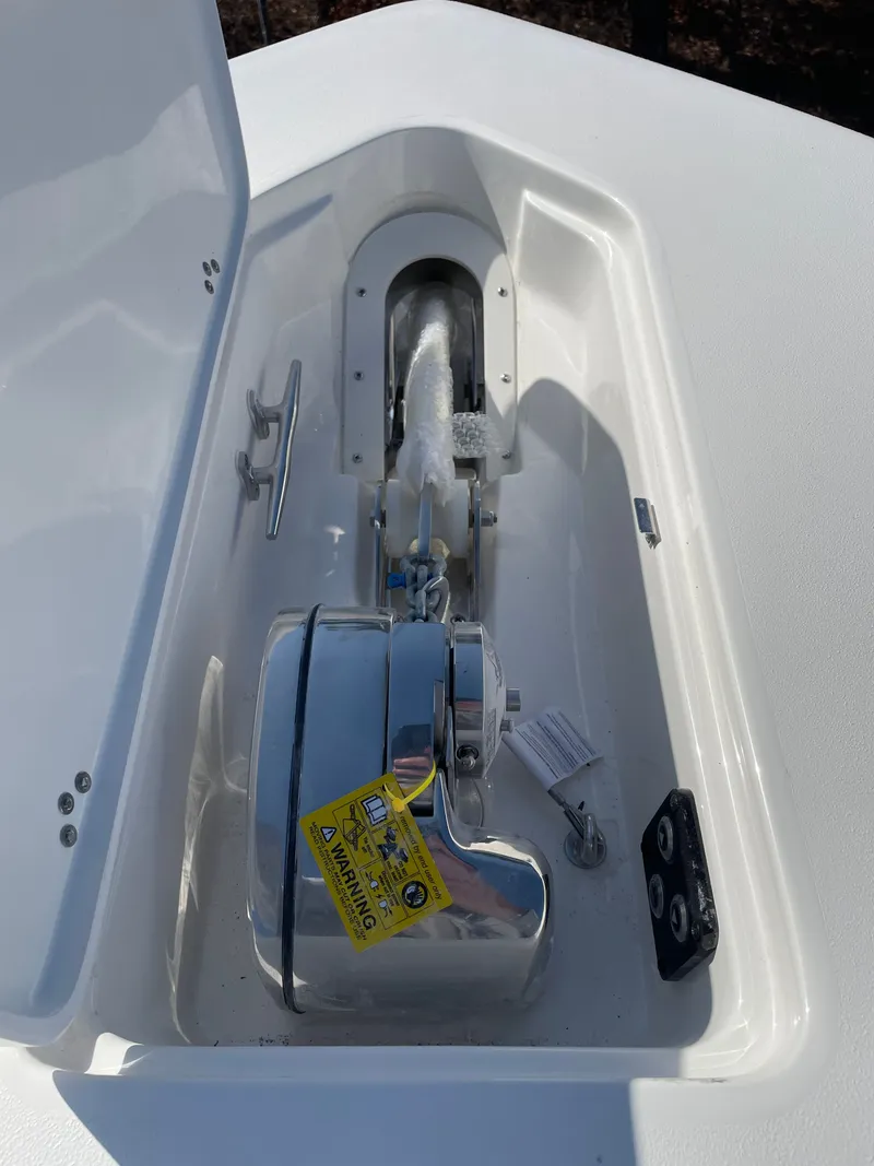 Slide: The Image of Anchor windlass on Key West 260 CC boat, year 2026. - 7