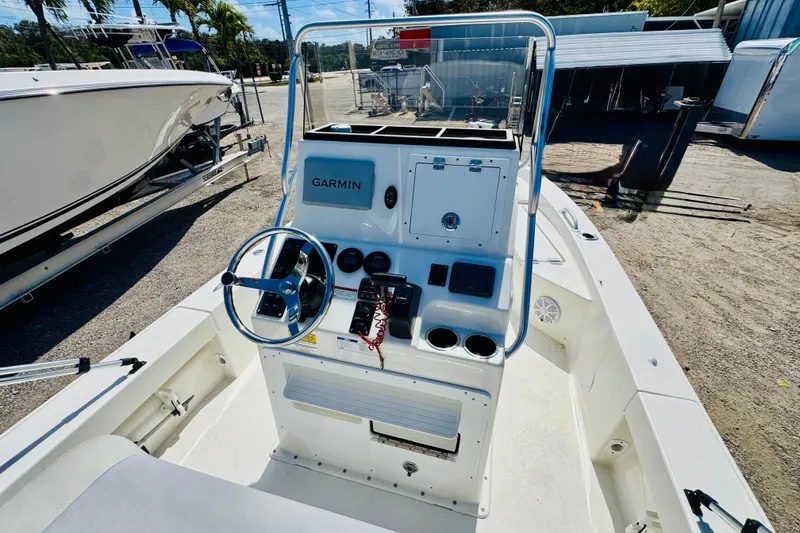 Slide: The Image of 2023 KenCraft 219 Bay Rider boat console with Garmin navigation system. - 7