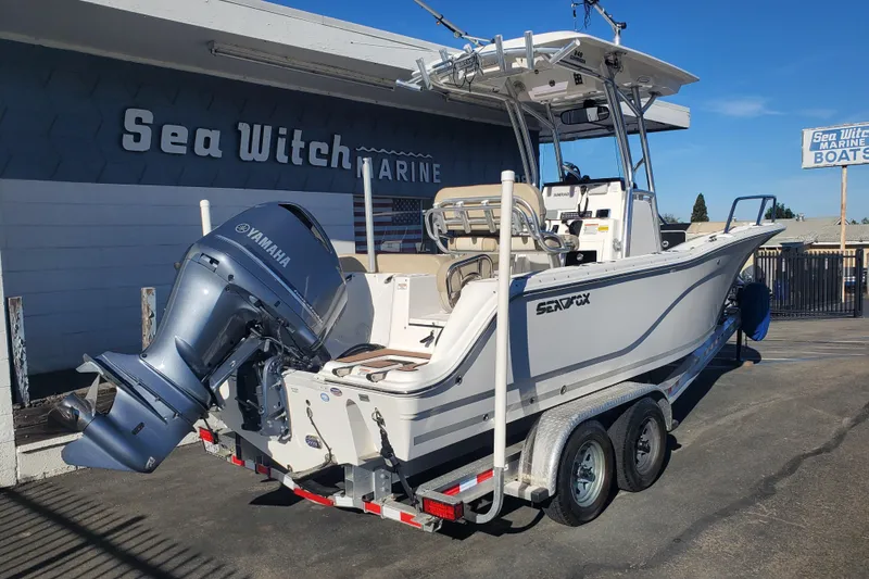 Slide: The Image of 2018 Sea Fox 248 Commander boat with Yamaha engine at Sea Witch Marine. - 2