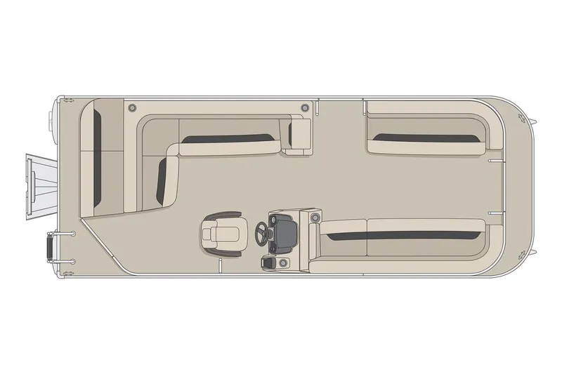 Slide: The Image of Manufacturer Provided Image: Top view of 2020 Princecraft Vectra 23 pontoon boat layout. - 10