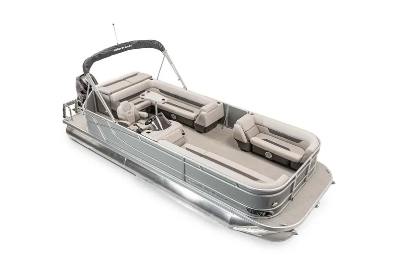Slide: The Image of Manufacturer Provided Image: 2020 Princecraft Vectra 23 pontoon boat with spacious seating and modern design. - 2