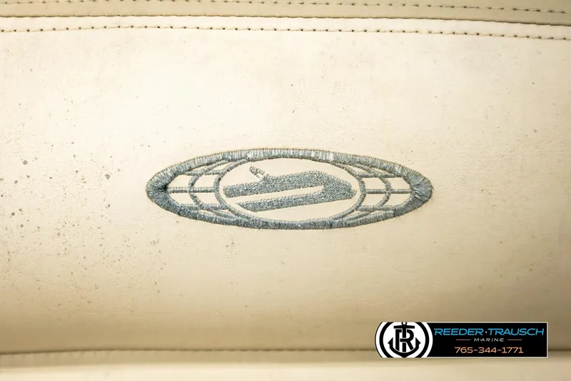 Slide: The Image of Close-up of Godfrey SW2486 2011 boat seat with embroidered logo. - 38