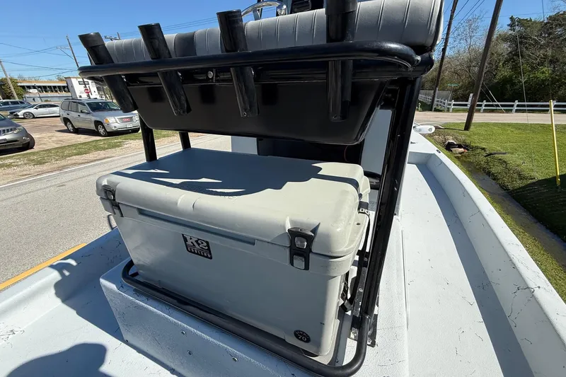 Slide: The Image of JH Performance boat with K2 cooler and rod holders on deck. - 17