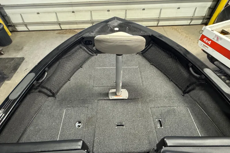 Slide: The Image of 2020 Crestliner 1850 Super Hawk boat interior with seating and storage compartments. - 15