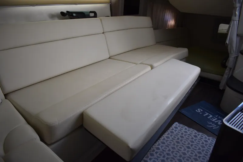 Slide: The Image of Interior of 2020 Regal 35 Sport Coupe with beige leather seating. - 69