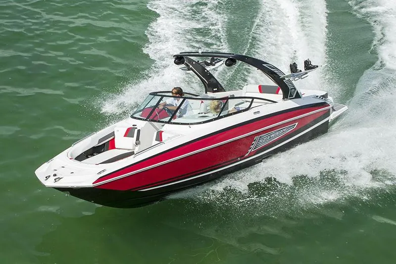 The Image of Manufacturer Provided Image: 2016 Regal 27 FasDeck RX speedboat cruising on water. - 0