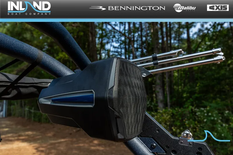 Slide: The Image of Close-up of 2026 Malibu Wakesetter 23 LSV speaker. - 12