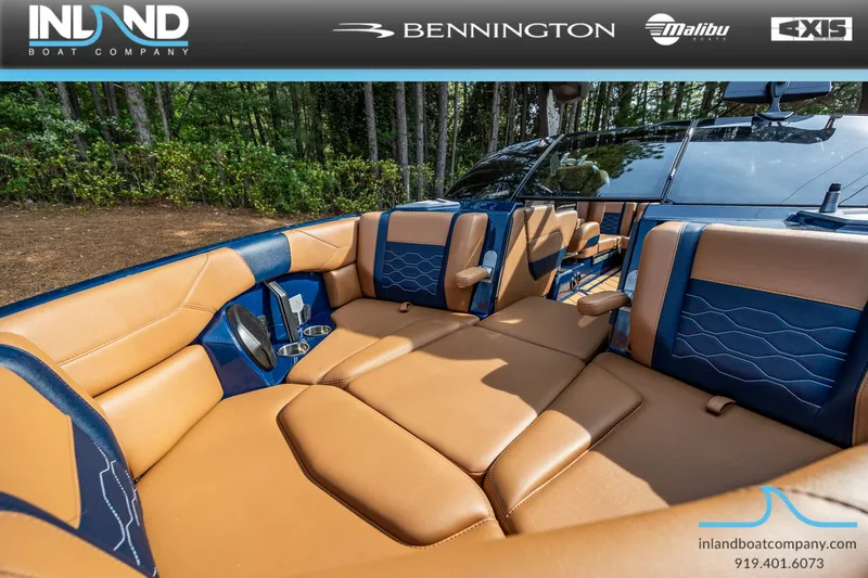 Slide: The Image of Interior of 2026 Malibu Wakesetter 23 LSV with luxurious seating. - 15