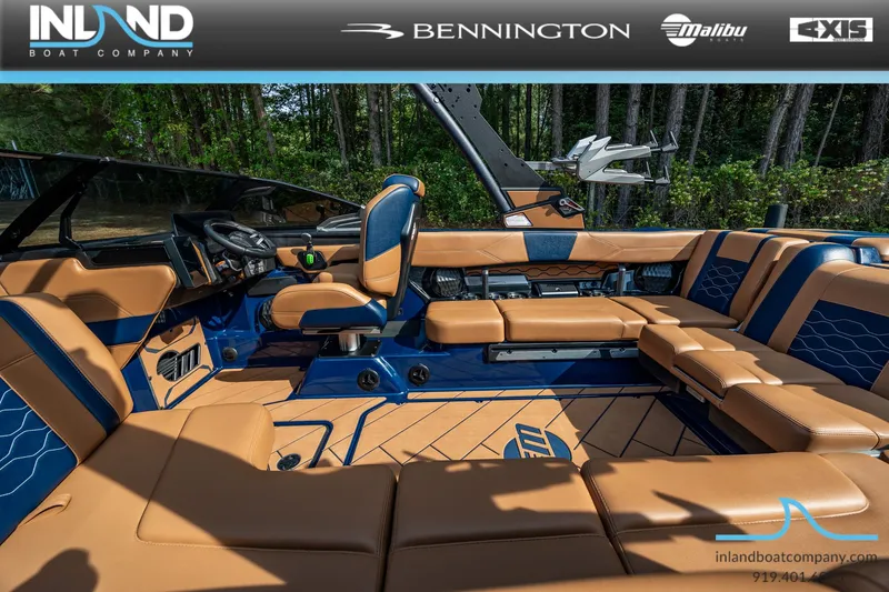 Slide: The Image of Interior of 2026 Malibu Wakesetter 23 LSV with luxurious seating. - 18