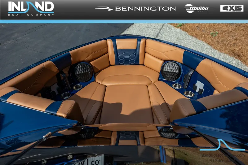 Slide: The Image of Interior of 2026 Malibu Wakesetter 23 LSV with luxurious seating. - 9