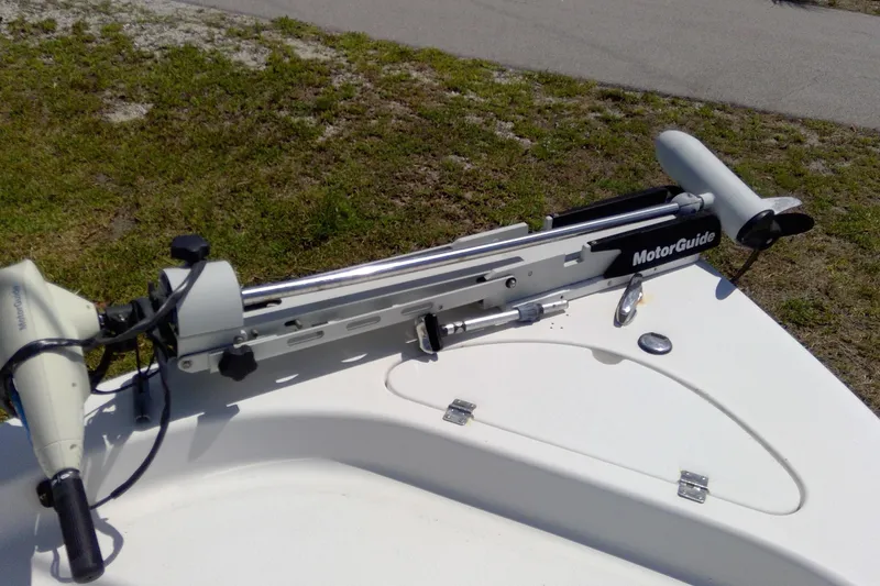 Slide: The Image of Tidewater 216 CC Adventure 2007 boat with MotorGuide trolling motor on deck. - 29