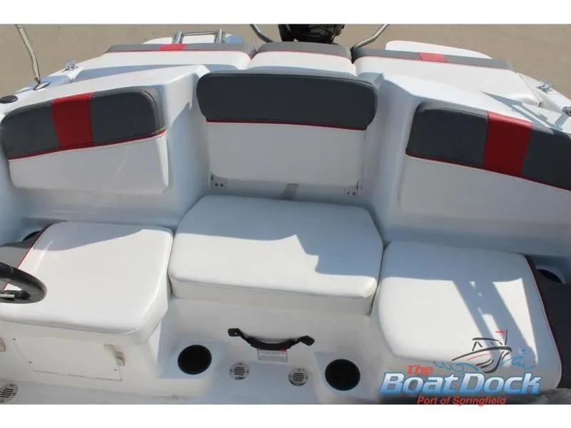 Slide: The Image of Interior of 2023 Tahoe T16 boat with seating area. - 14