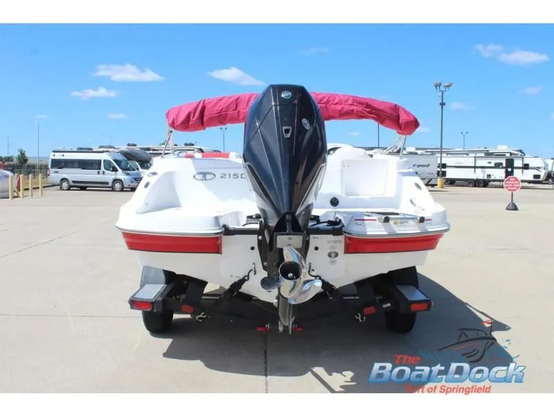 Slide: The Image of 2022 Tahoe 2150 boat with outboard motor on trailer. - 7