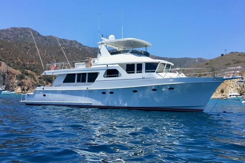 Slide: The Image of Ocean Alexander 700 Classicco yacht cruising on open water, 2003 model. - 2