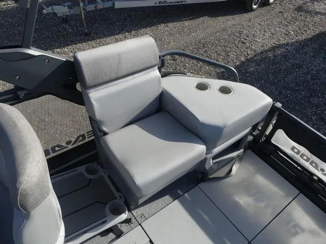 Slide: The Image of 2022 Sea-Doo Switch Cruise 21 seating area with cup holders. - 11