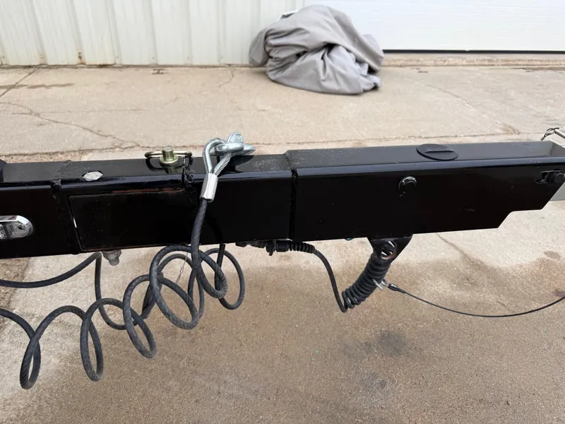 Slide: The Image of Close-up of trailer hitch for 2021 Malibu Wakesetter 21 MLX. - 42