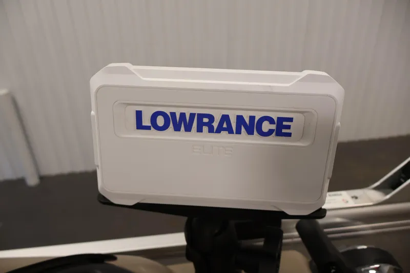Slide: The Image of Lowrance Elite fish finder on 2023 Sun Tracker Fishin' Barge 20 DLX. - 32