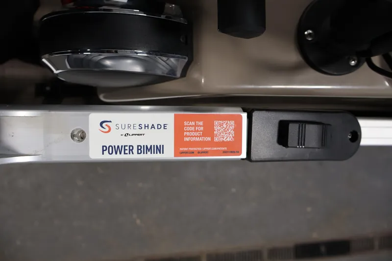 Slide: The Image of 2023 Sun Tracker Fishin' Barge 20 DLX SureShade Power Bimini control panel. - 34