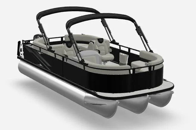 Slide: The Image of Modern Dockside 22DQ2.75 boat interior with sleek seating, 2026 model. - 8