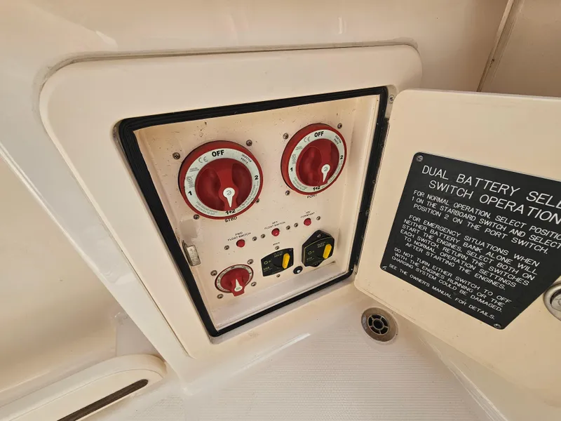 Slide: The Image of Battery selector switch in 2022 Grady-White Freedom 275 boat. - 21