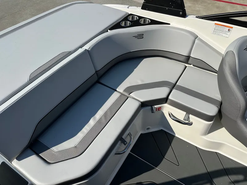 Slide: The Image of Interior of Bayliner V20i 2026 with gray upholstery. - 13
