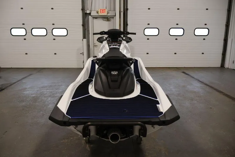 Slide: The Image of 2026 Yamaha WaveRunner VX Deluxe in a garage, rear view. - 4