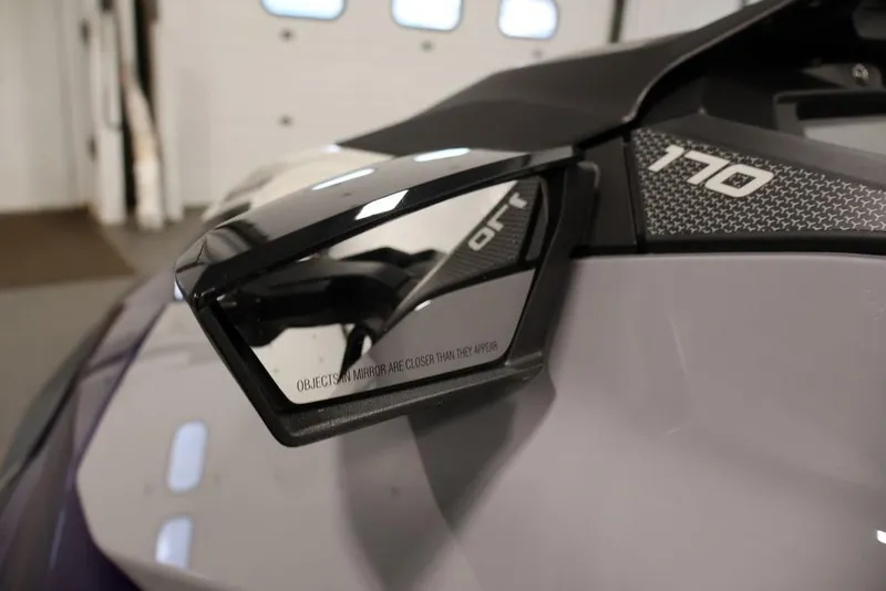 Slide: The Image of 2025 Sea-Doo GTI SE 170 side mirror and design detail. - 9