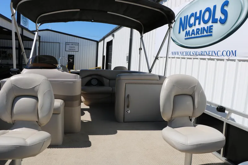 Slide: The Image of 2012 Starcraft Stardeck 206 4-PT pontoon boat interior at Nichols Marine. - 17