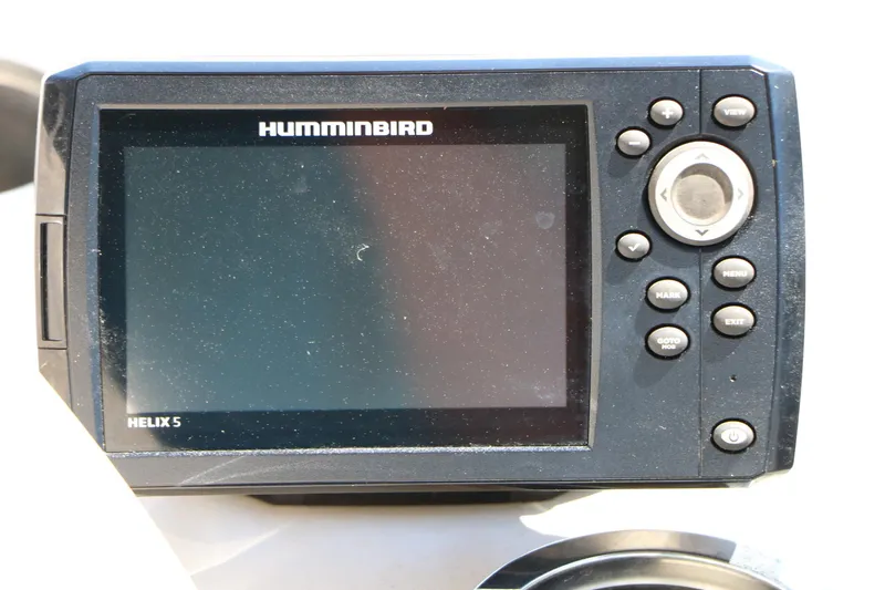 Slide: The Image of Humminbird Helix 5 fish finder on 2012 Starcraft Stardeck 206 4-PT boat. - 28