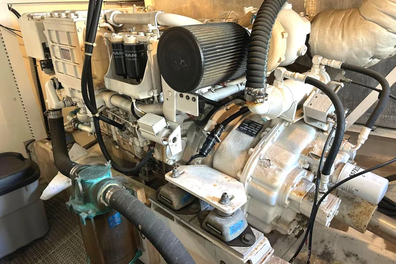 Slide: The Image of Engine room of 1998 Bayliner 5788 Pilot House Motoryacht with ProNautic chargers. - 75