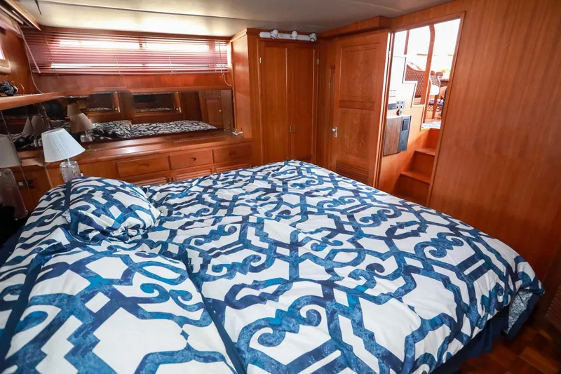 Slide: The Image of Luxurious bedroom interior of 1987 Lien Hwa 47 Elegant MK III yacht. - 25