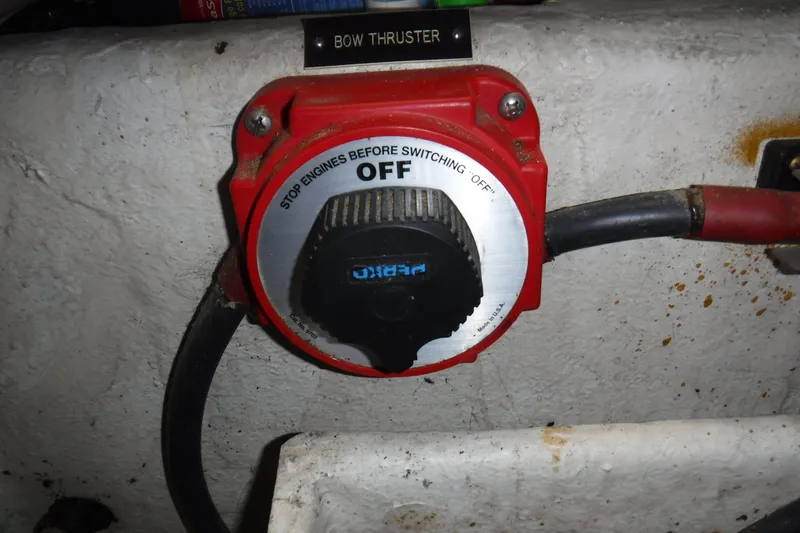 Slide: The Image of Bow thruster control switch on 1987 Lien Hwa 47 Elegant MK III yacht. - 59