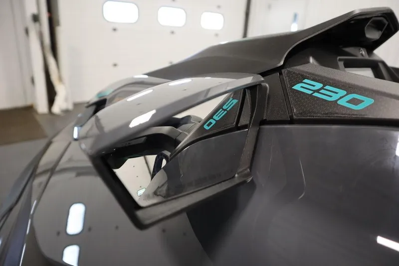 Slide: The Image of 2025 Sea-Doo GTR 230 close-up, showcasing sleek design and branding details. - 10