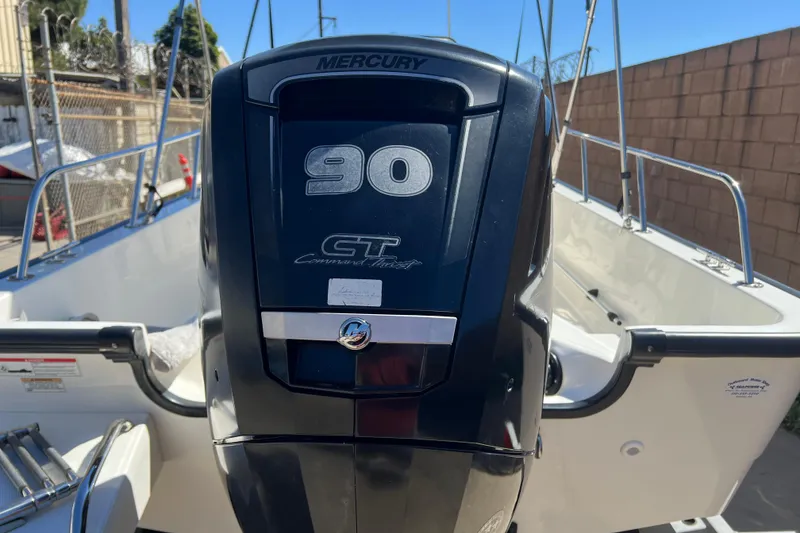 Slide: The Image of 2016 Boston Whaler 170 Montauk with Mercury 90 HP outboard engine. - 15