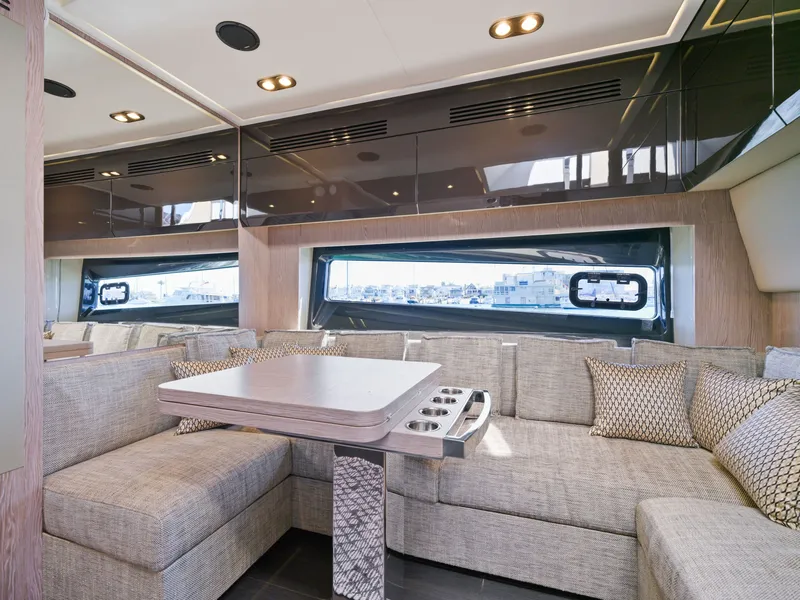 Slide: The Image of Luxurious interior of the 2019 Azimut 51 Atlantis yacht. - 39