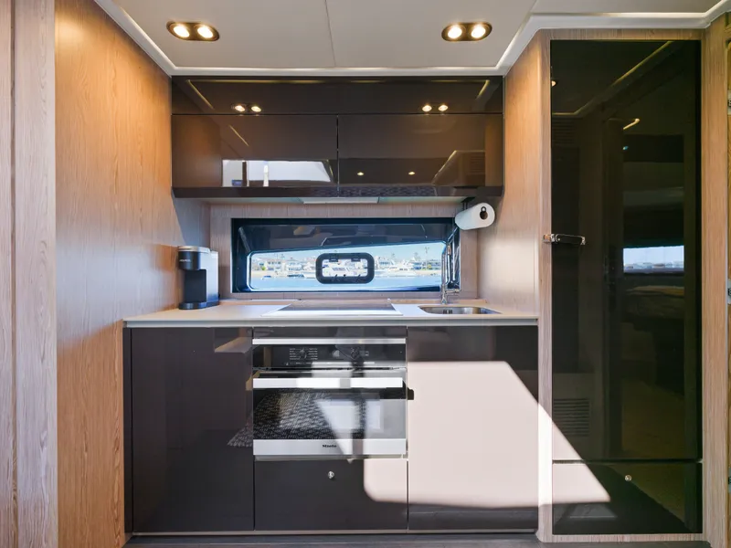 Slide: The Image of Modern kitchen on the 2019 Azimut 51 Atlantis yacht. - 45