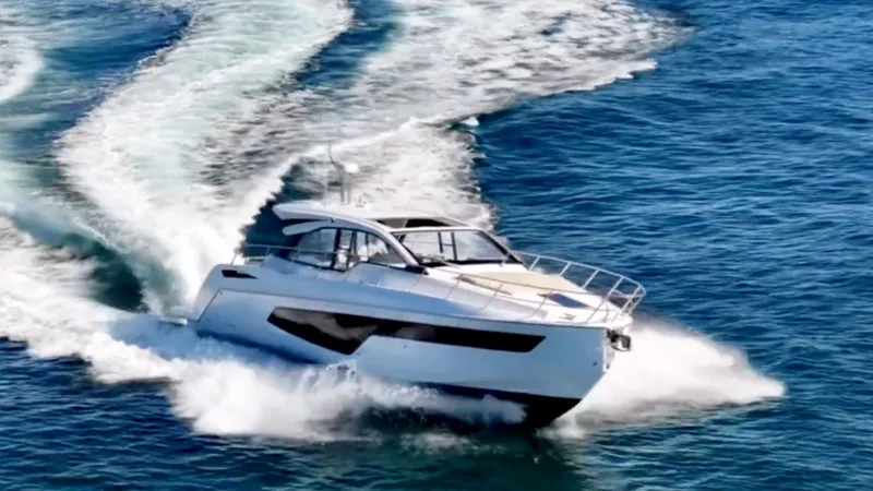 The Image of Azimut 51 Atlantis 2019 yacht cruising on open sea. - 0