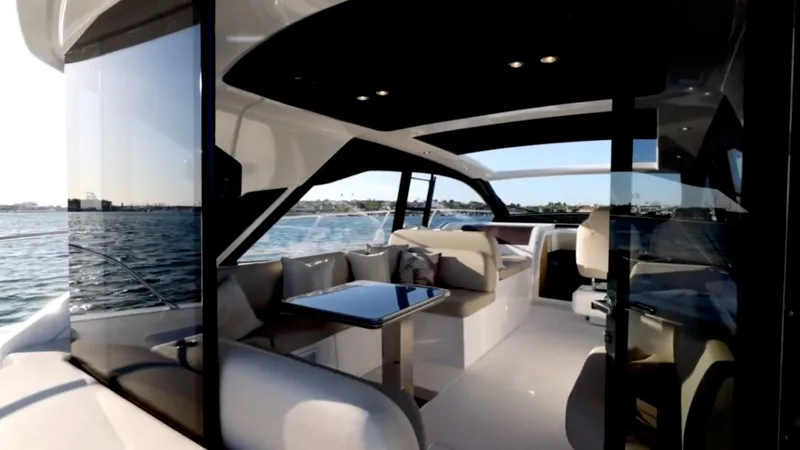 Slide: The Image of Azimut 51 Atlantis yacht 2019 cruising on open sea. - 10